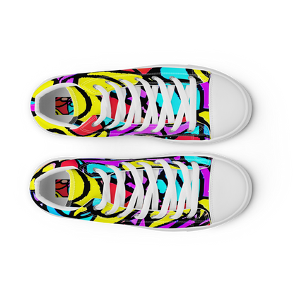 Women's High Top Canvas Shoes - Radiant Chaos