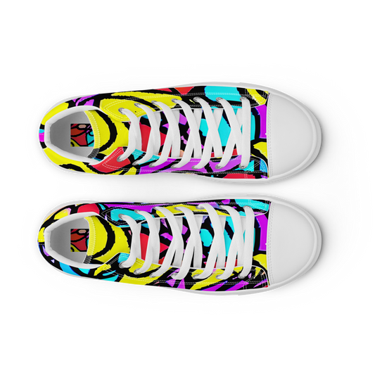 Women's High Top Canvas Shoes - Radiant Chaos