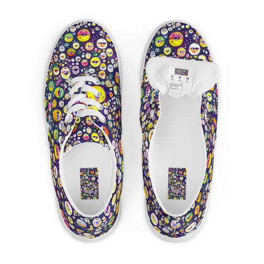 Women's Lace-Up Canvas Shoes - Whimsical Eyescape