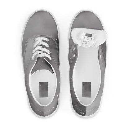 Women's Lace-Up Canvas Shoes - Monochrome Dreams