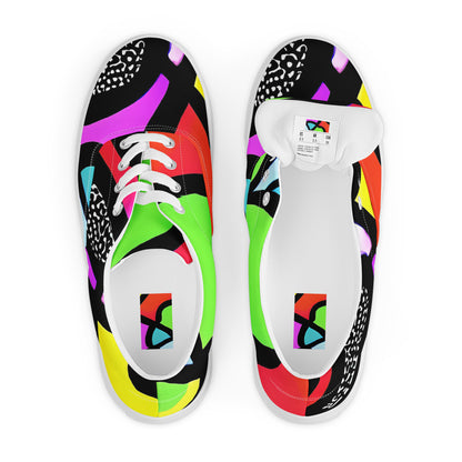 Men's Lace-Up Canvas Shoes - Vivid Serenade