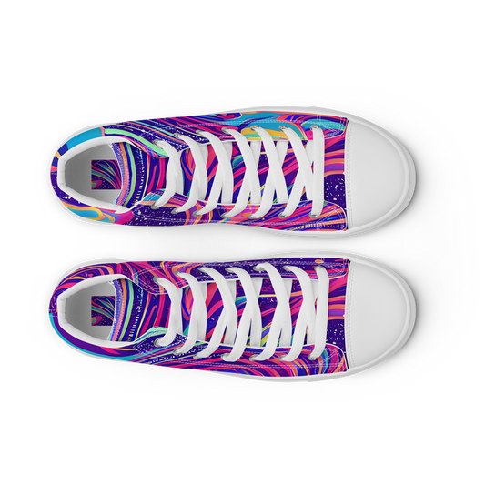 Men's High Top Canvas Shoes - Nebula Noodles