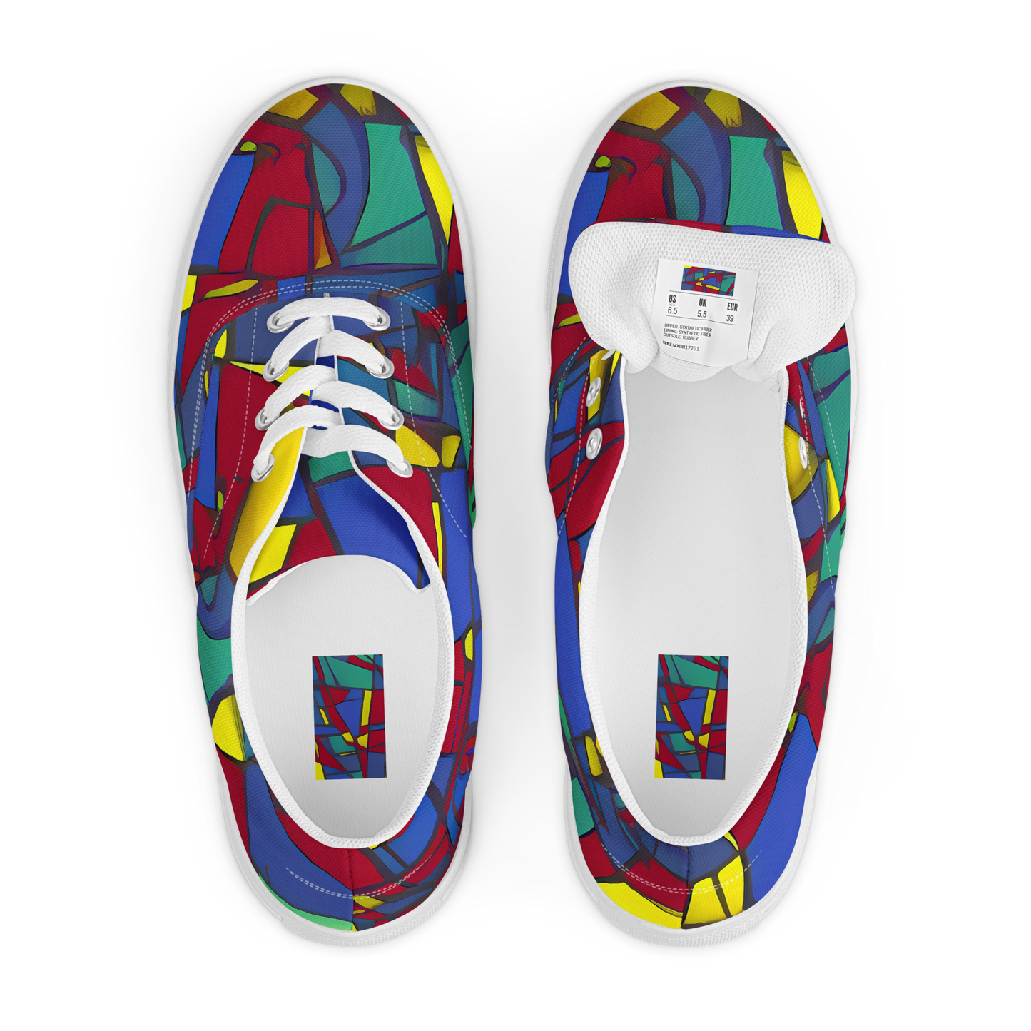 Men's Lace-Up Canvas Shoes - Vibrant Vexation