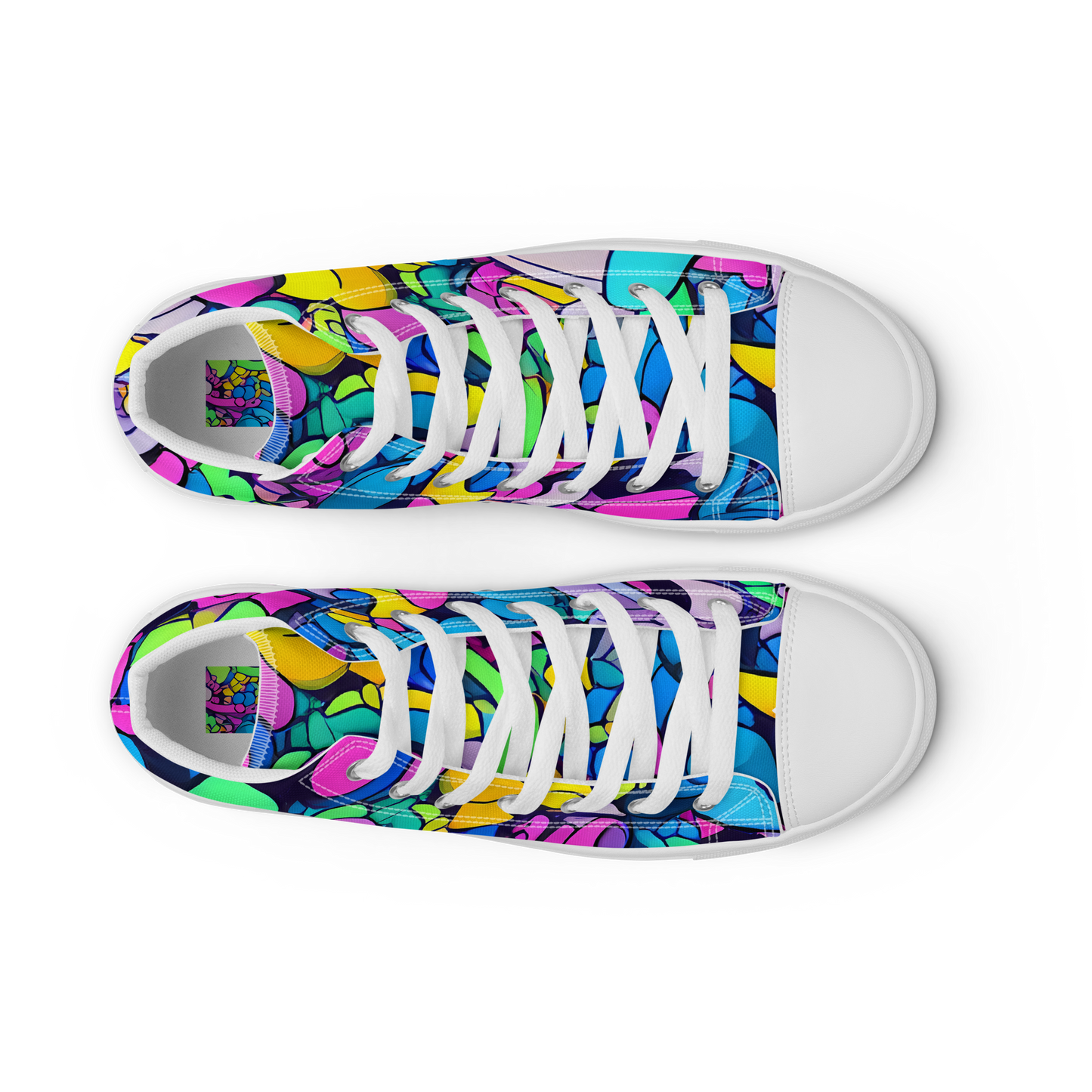 Men's High Top Canvas Shoes - Radiant Revelation