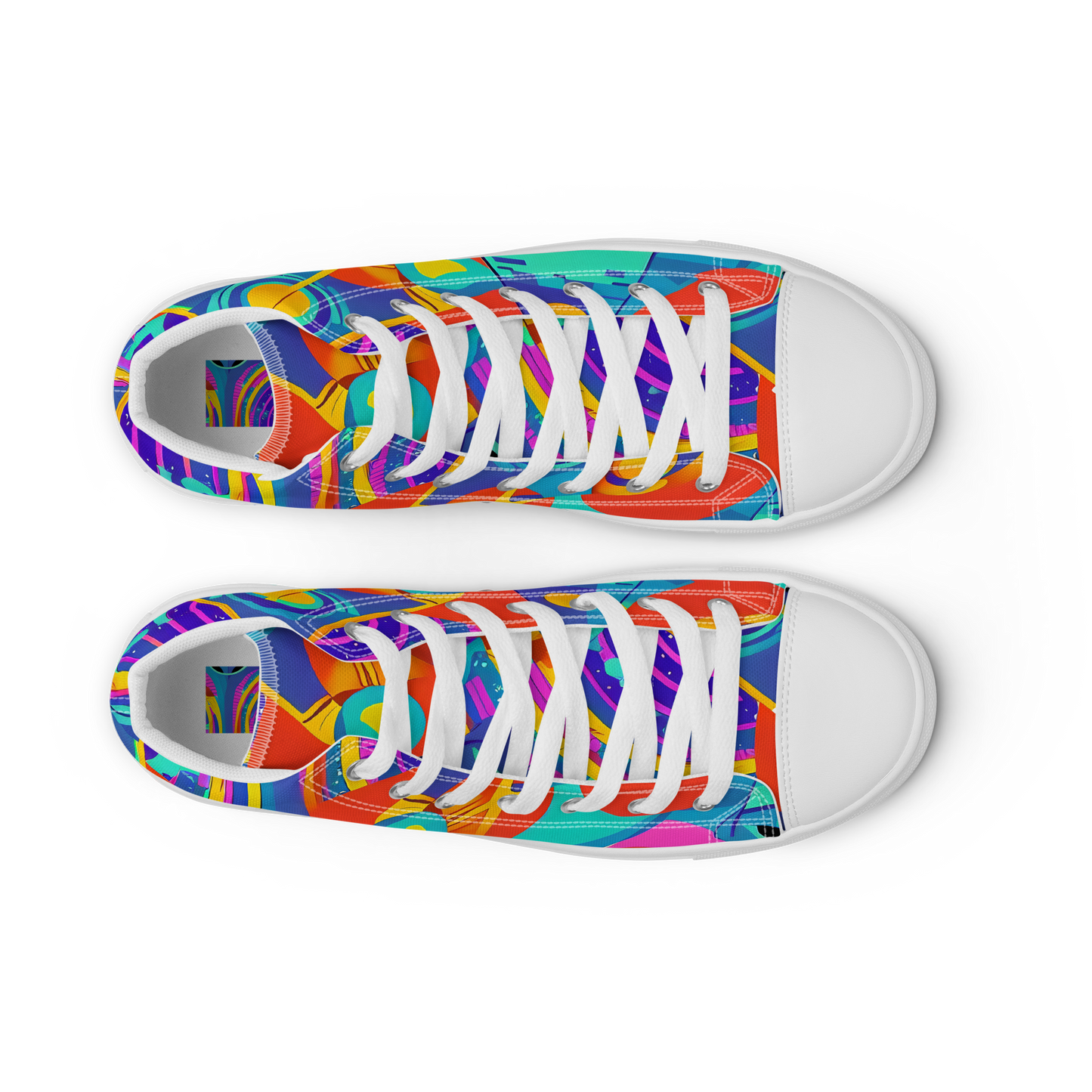 Women's High Top Canvas Shoes - Blast of Color