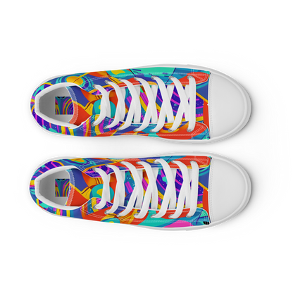 Women's High Top Canvas Shoes - Blast of Color