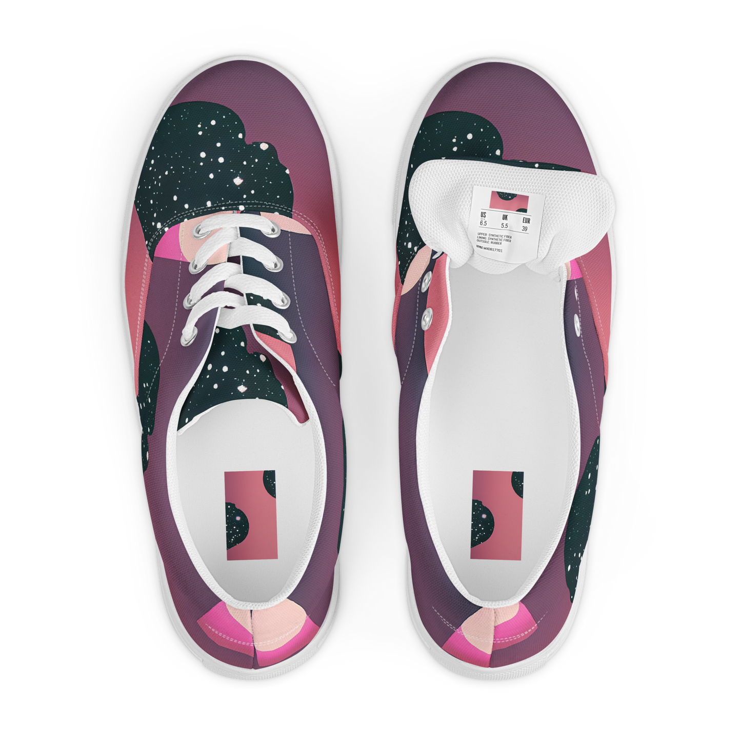 Women's Lace-Up Canvas Shoes - Dreamscape Horizon