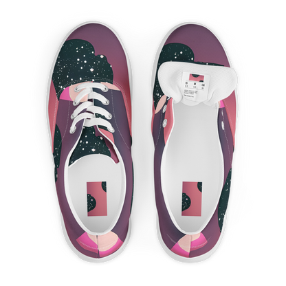 Women's Lace-Up Canvas Shoes - Dreamscape Horizon