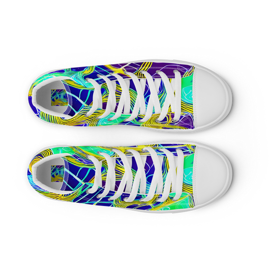 Women's High Top Canvas Shoes - Neon Jungle Rhapsody