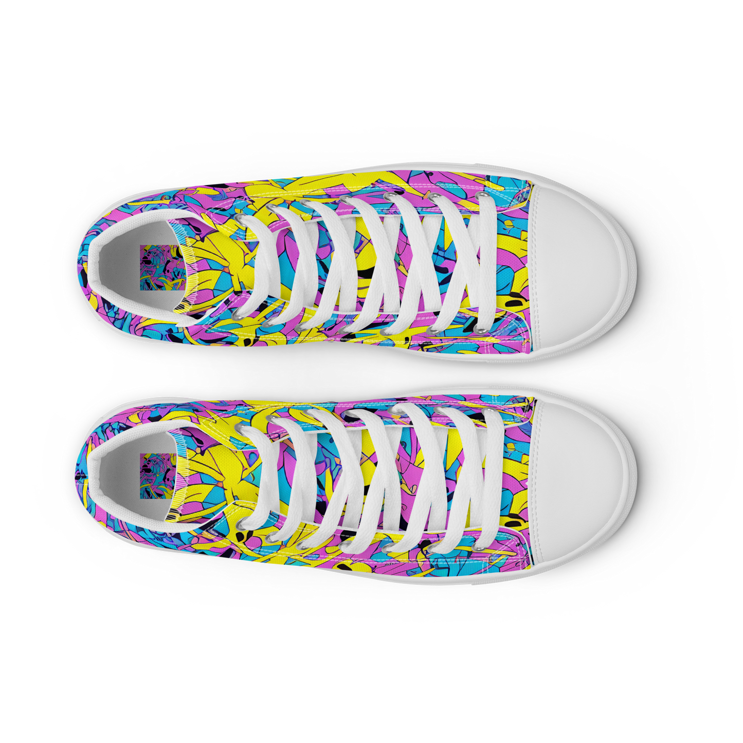 Men's High Top Canvas Shoes - Neon Jive