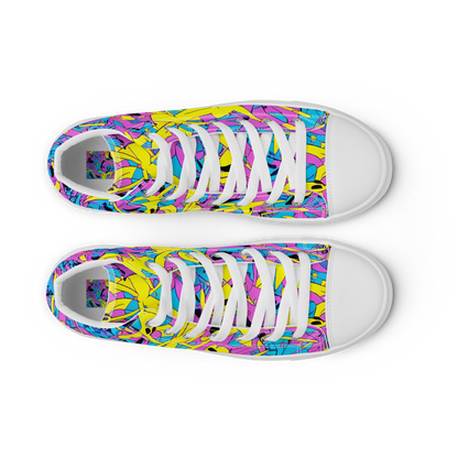 Men's High Top Canvas Shoes - Neon Jive