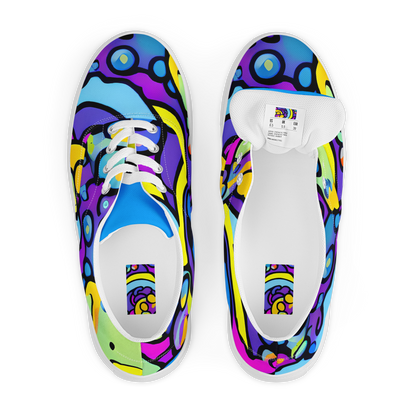 Women's Lace-Up Canvas Shoes - Radiant Lagoon