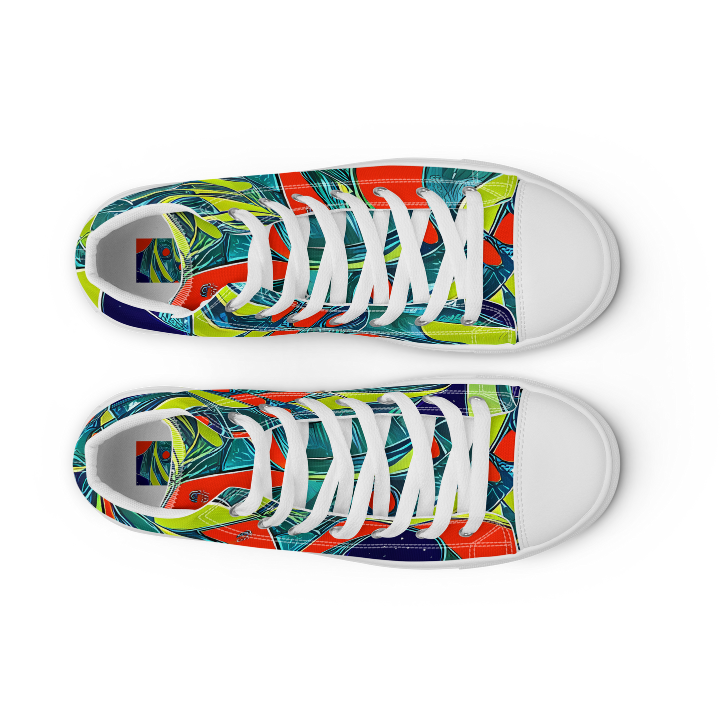 Men's High Top Canvas Shoes - Harmonic Mirage