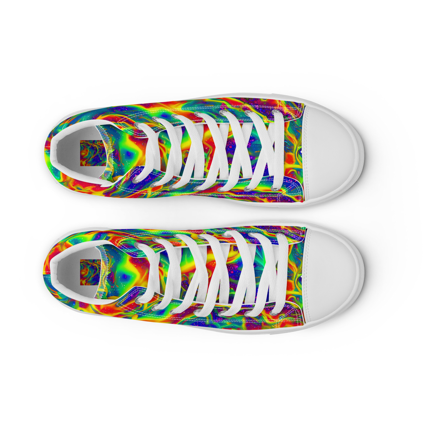 Women's High Top Canvas Shoes - Nebula Symphony