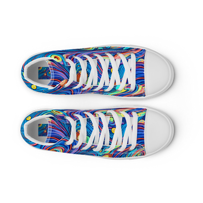 Men's High Top Canvas Shoes - Echoes of Vortex