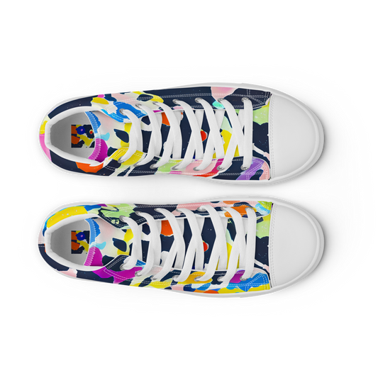 Women's High Top Canvas Shoes - Kaleido Burst