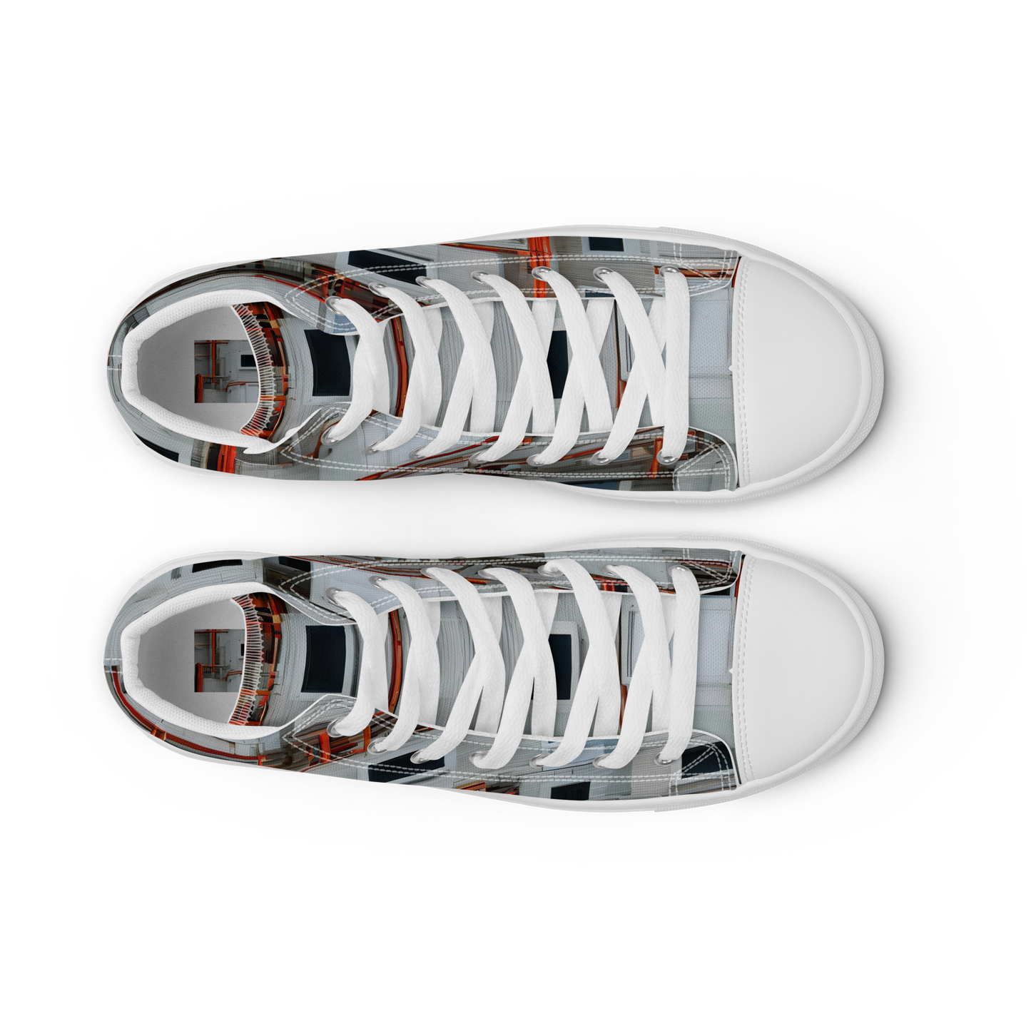 Women's High Top Canvas Shoes - Industrial Reverie