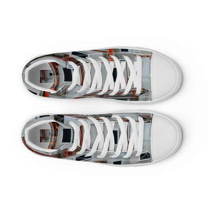 Women's High Top Canvas Shoes - Industrial Reverie