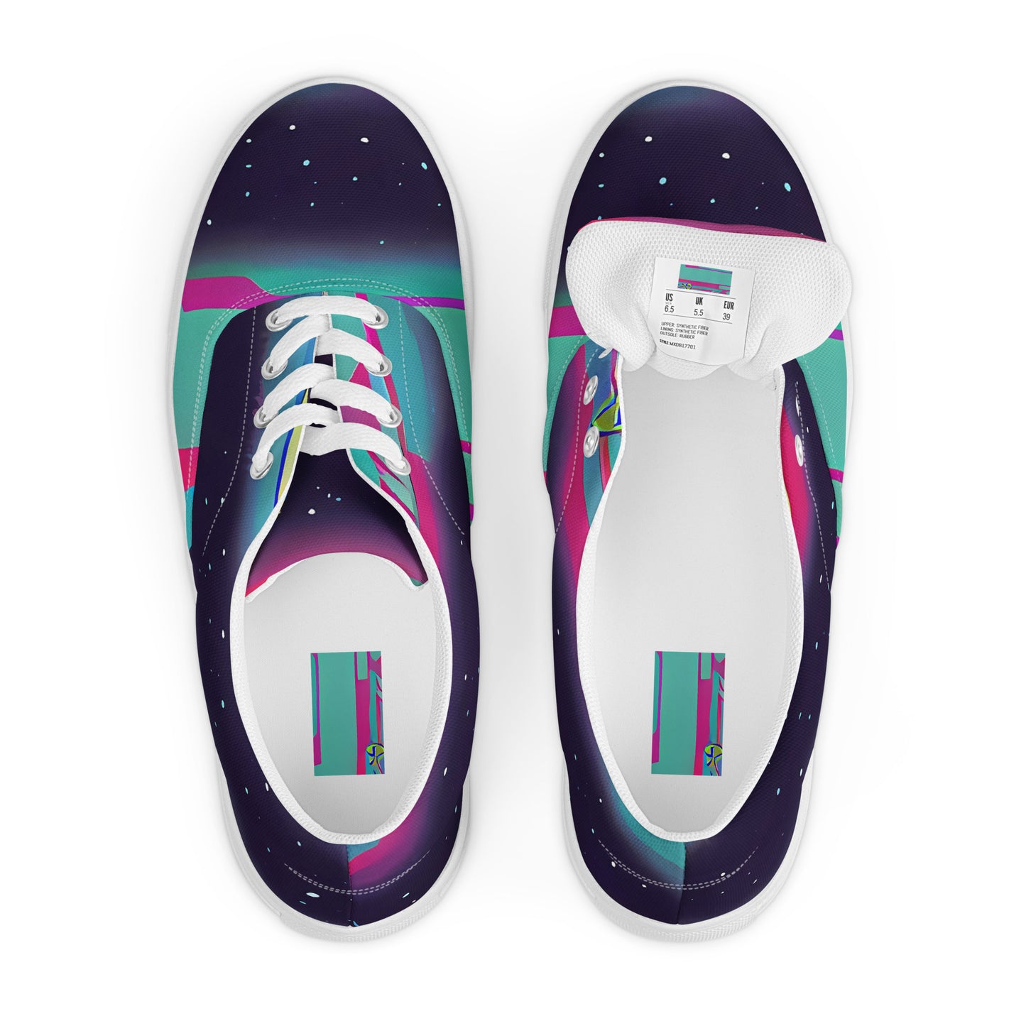 Women's Lace-Up Canvas Shoes - Astro Pop