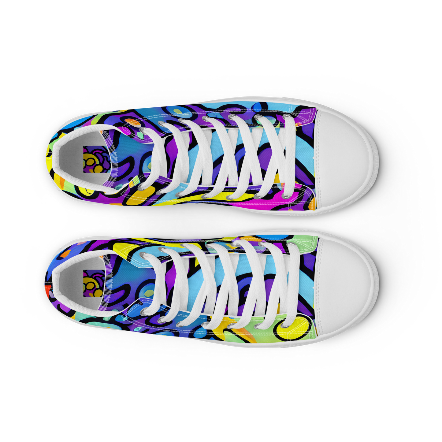Women's High Top Canvas Shoes - Radiant Lagoon