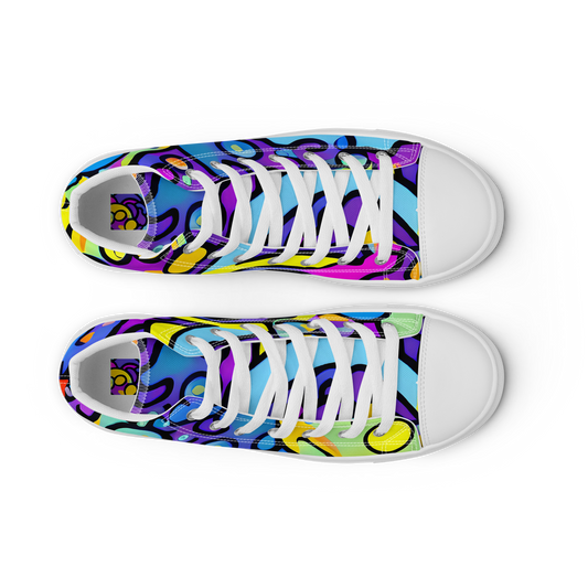 Women's High Top Canvas Shoes - Radiant Lagoon