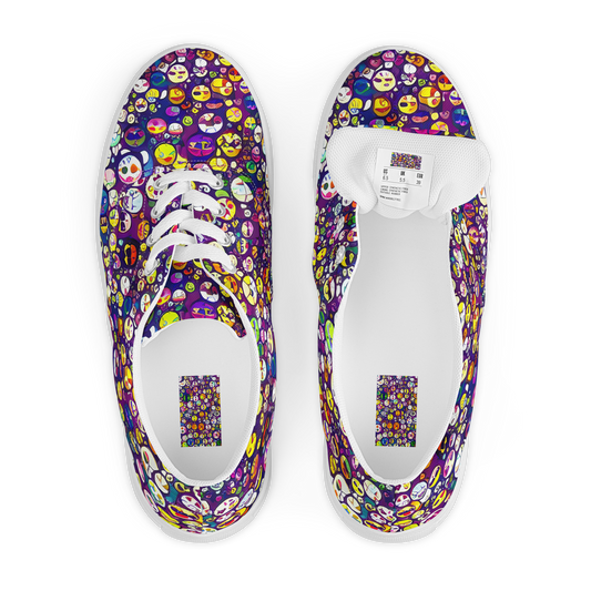 Women's Lace-Up Canvas Shoes - Mosaic Moods