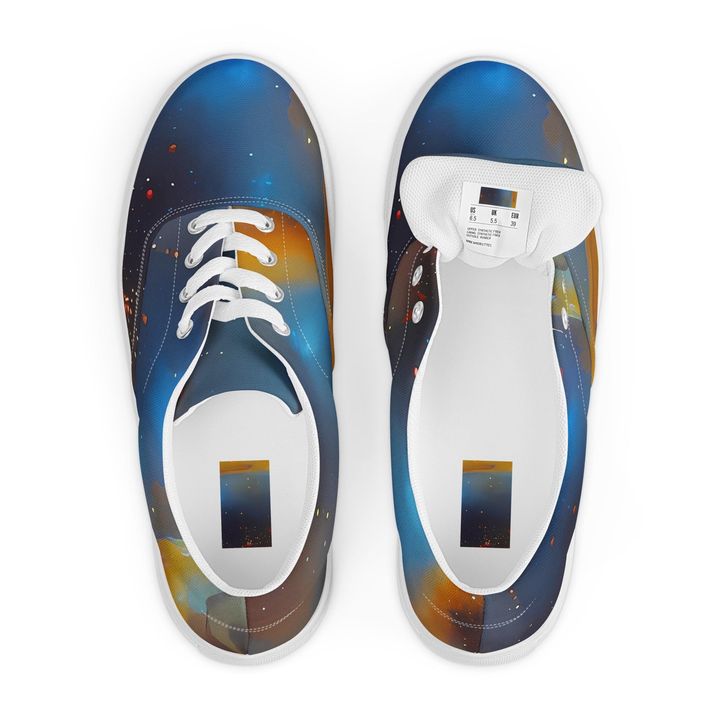 Men's Lace-Up Canvas Shoes - Chromatique Veil