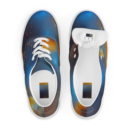 Men's Lace-Up Canvas Shoes - Chromatique Veil