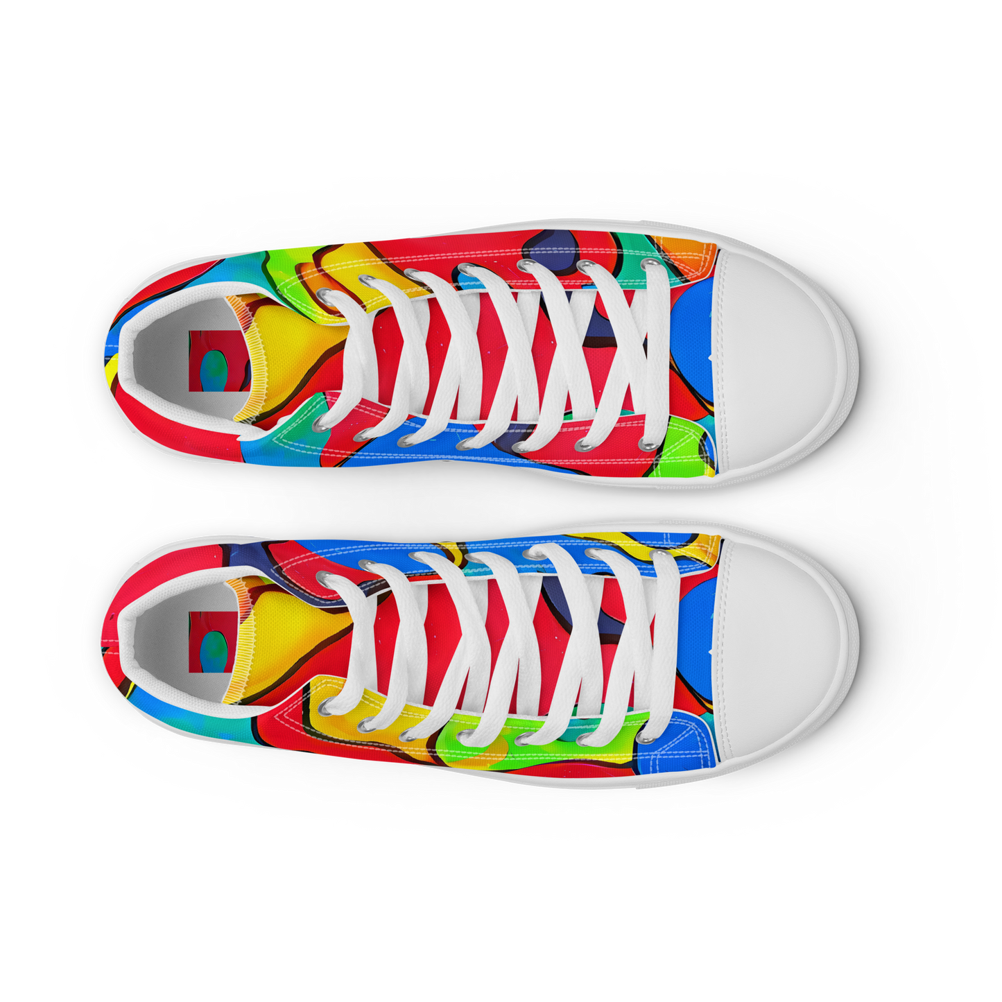 Men's High Top Canvas Shoes - Splash of Joy