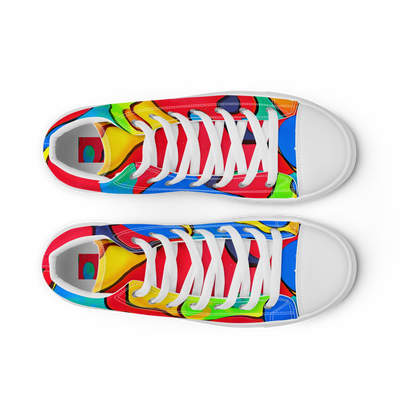 Men's High Top Canvas Shoes - Splash of Joy