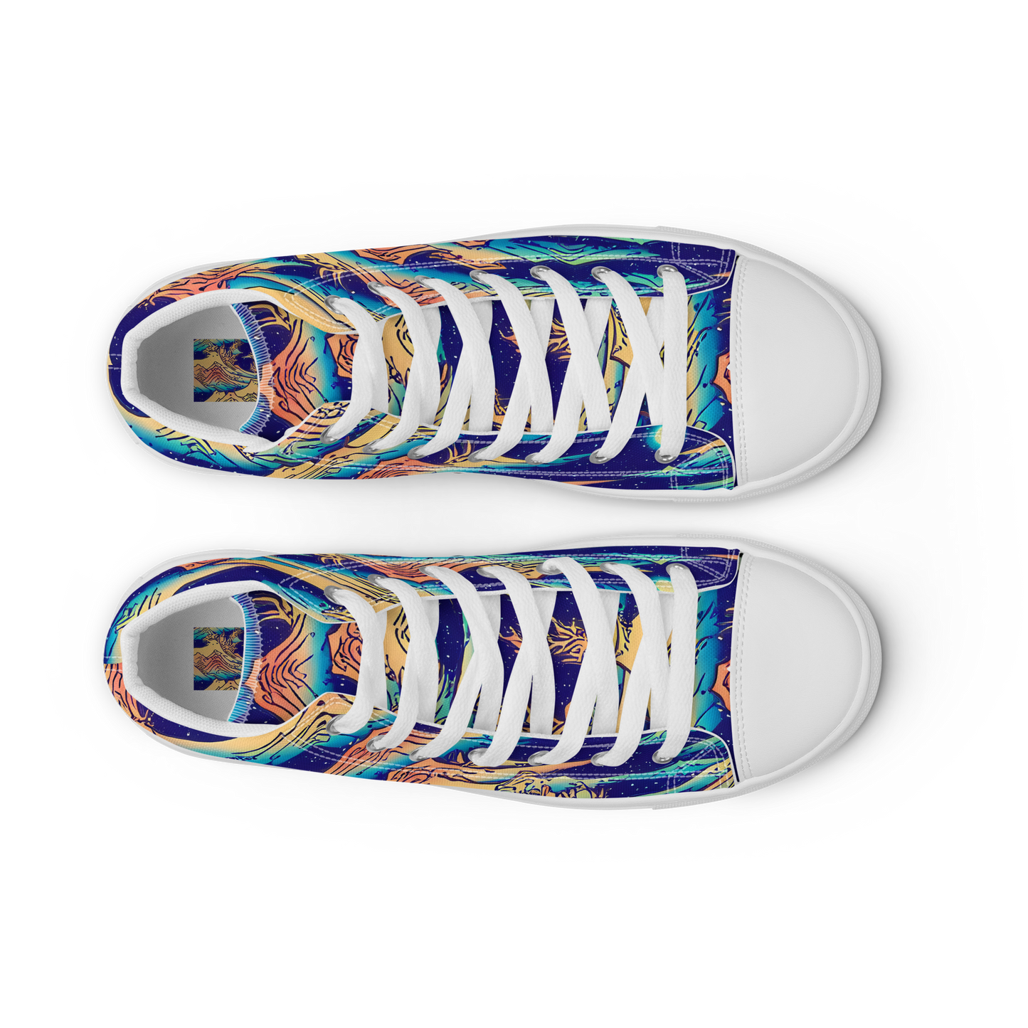 Women's High Top Canvas Shoes - Mystical Mountain Mirage