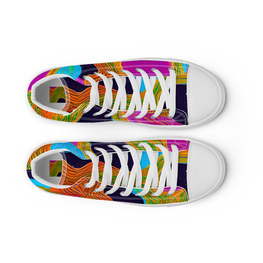 Women's High Top Canvas Shoes - Galactic Harmony