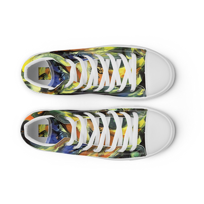 Women's High Top Canvas Shoes - Seve Swirl