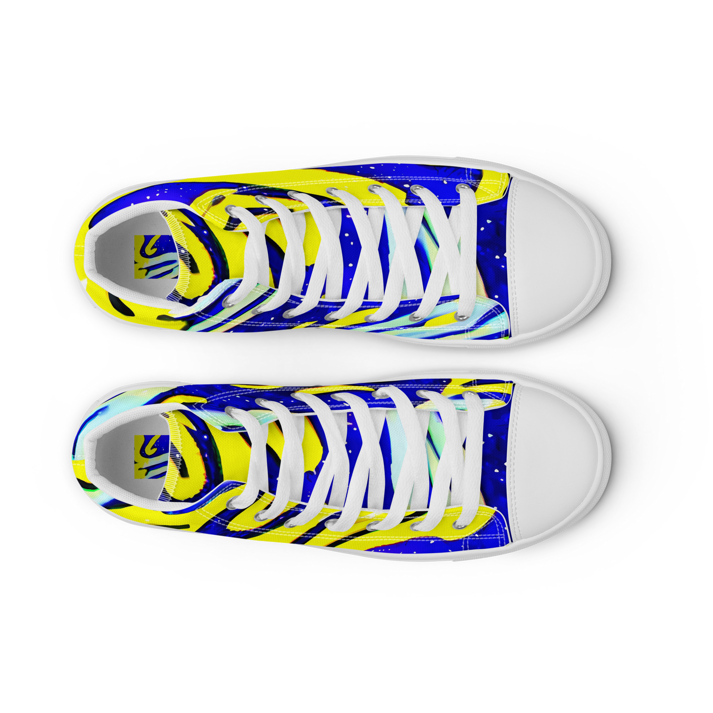 Women's High Top Canvas Shoes - Electric Horizon