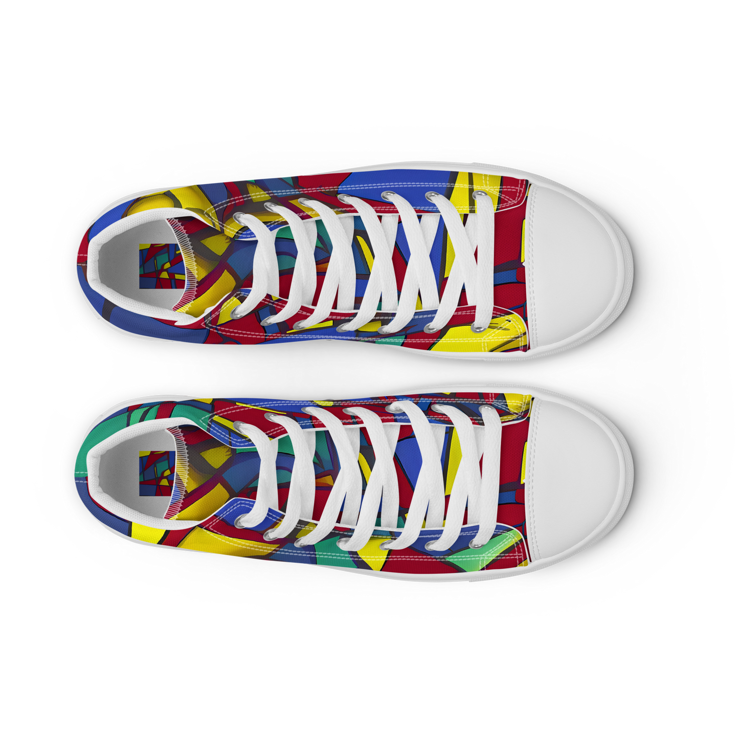 Women's High Top Canvas Shoes - Vibrant Vexation