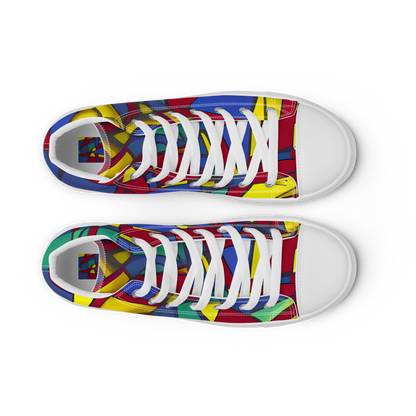 Women's High Top Canvas Shoes - Vibrant Vexation