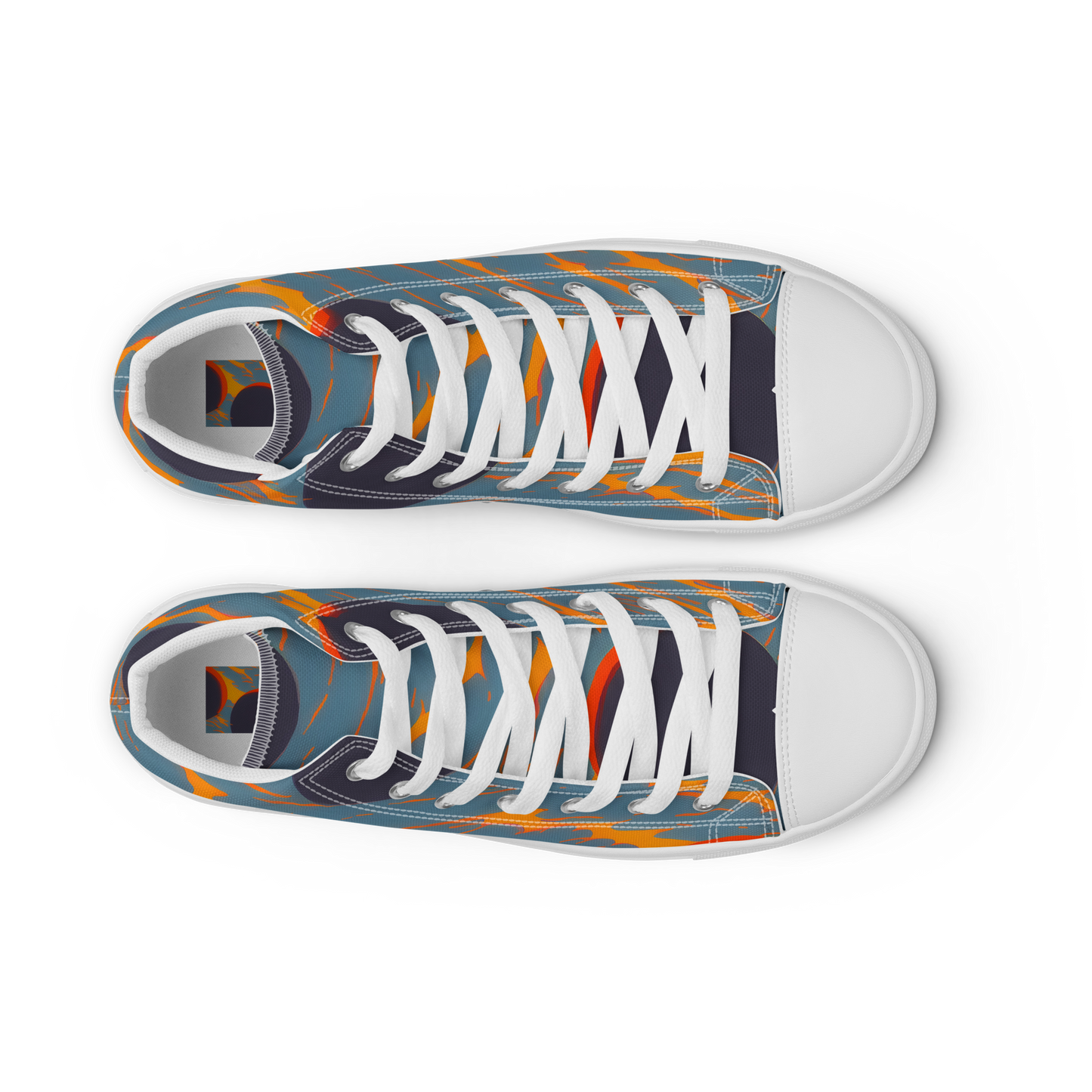 Men's High Top Canvas Shoes - Flames of Gravity