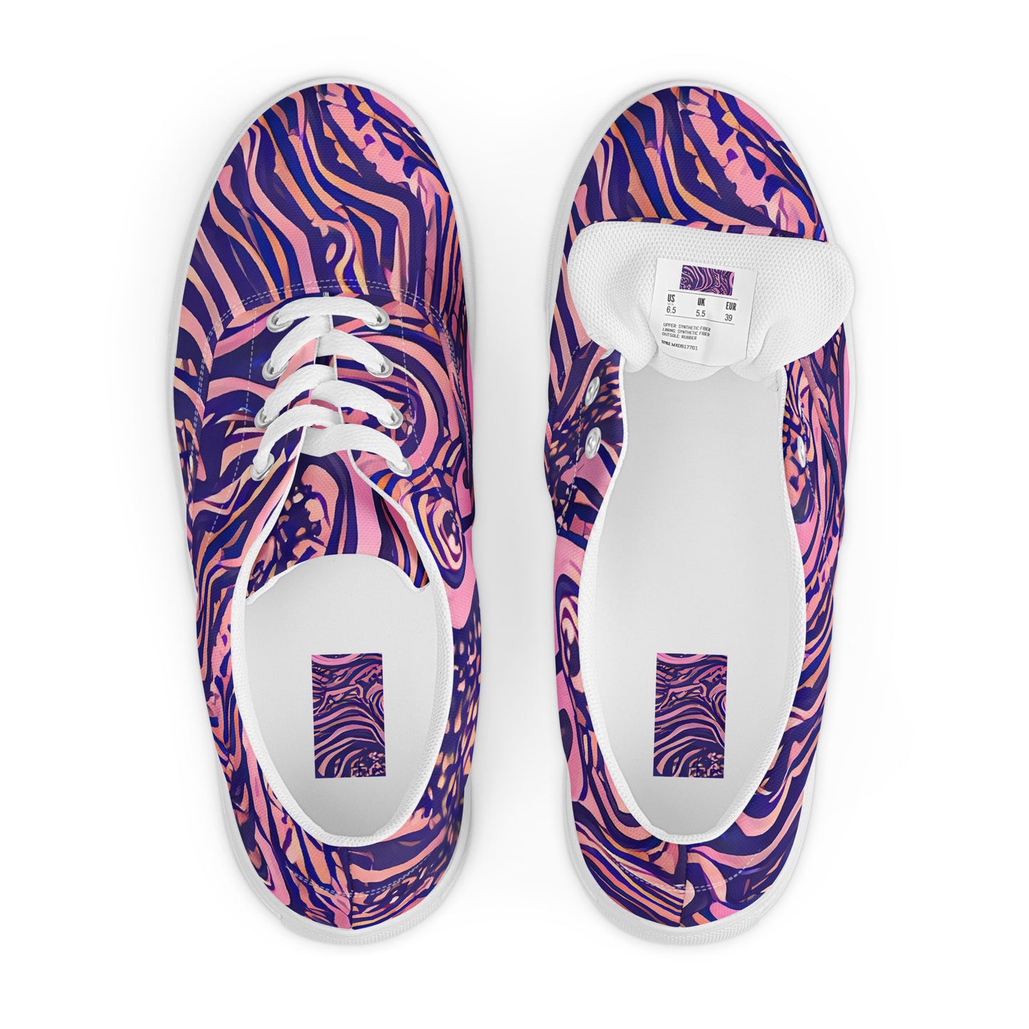 Women's Lace-Up Canvas Shoes - Ethereal Etch