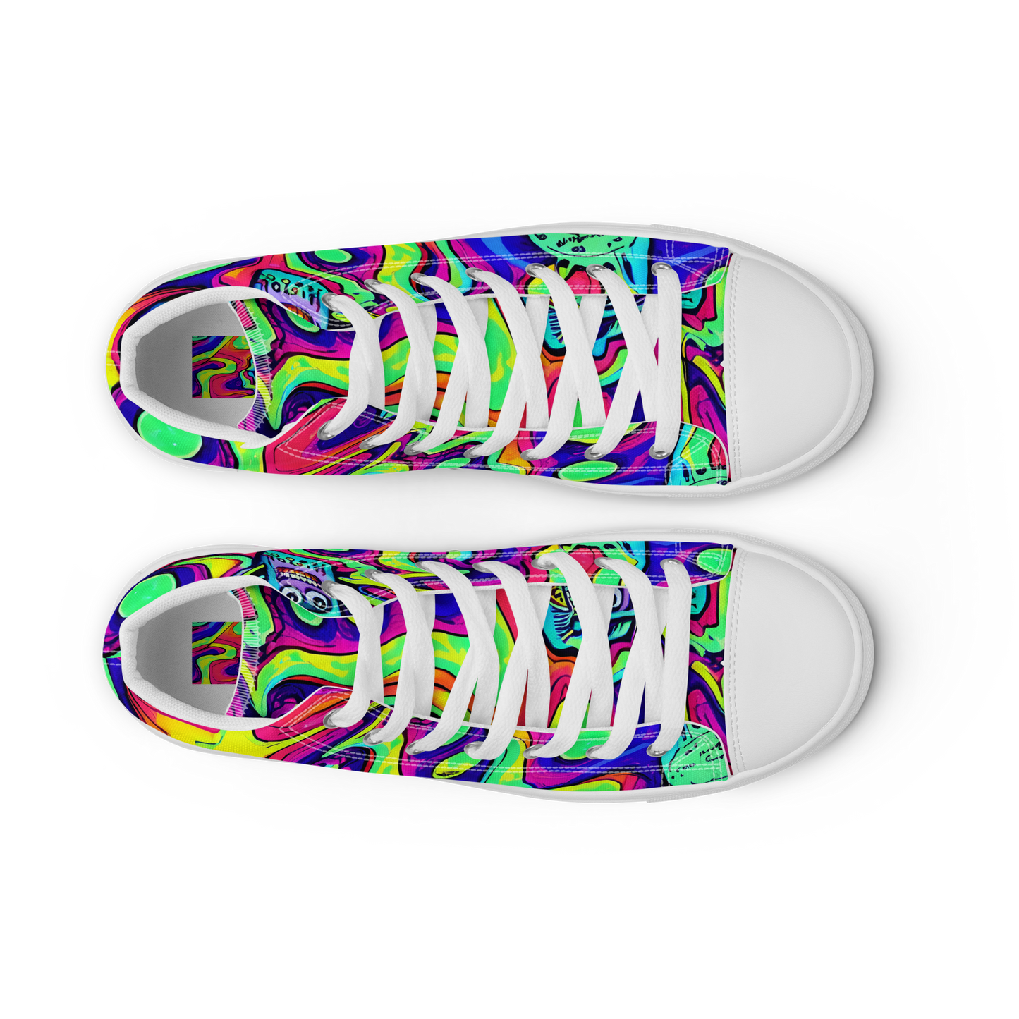 Men's High Top Canvas Shoes - Frizzled Spirits