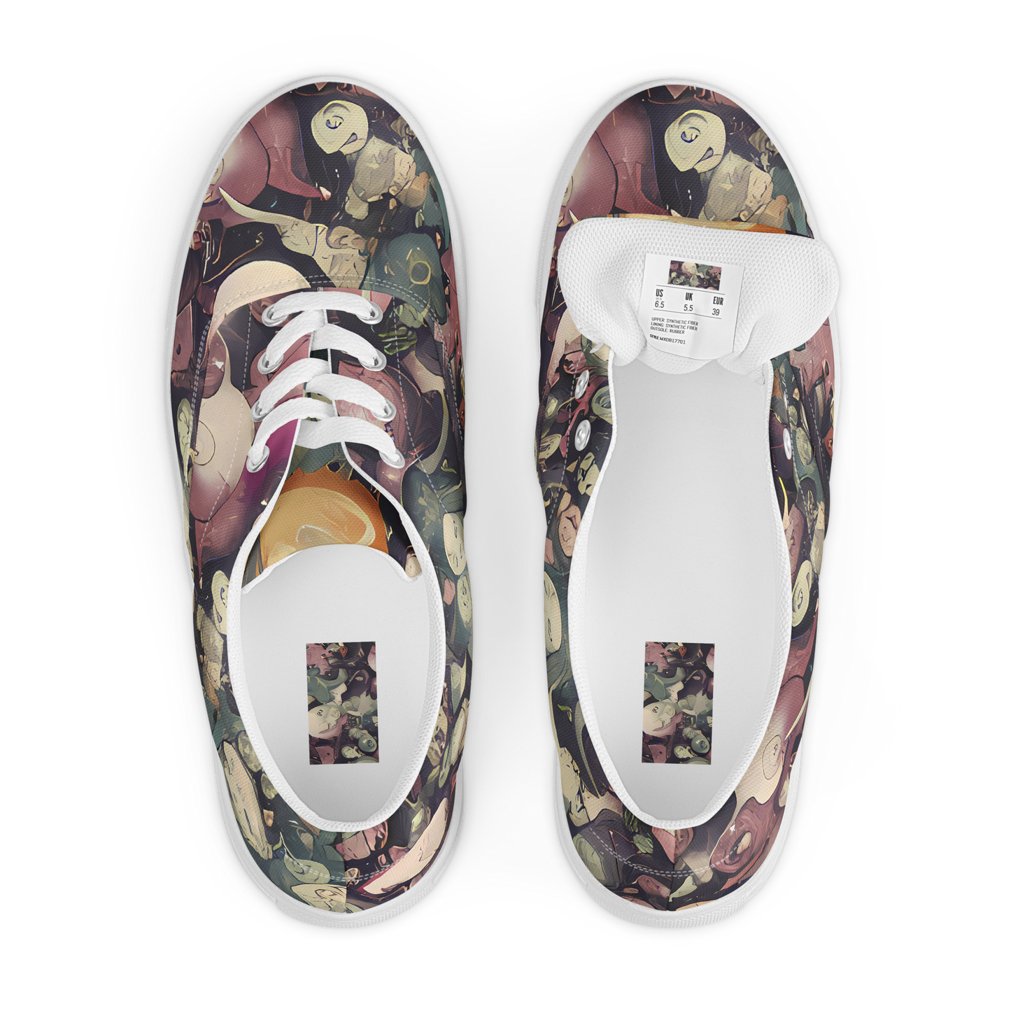 Men's Lace-Up Canvas Shoes - Visions of the Unseen