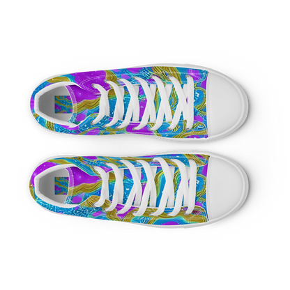 Women's High Top Canvas Shoes - Mystic Waves