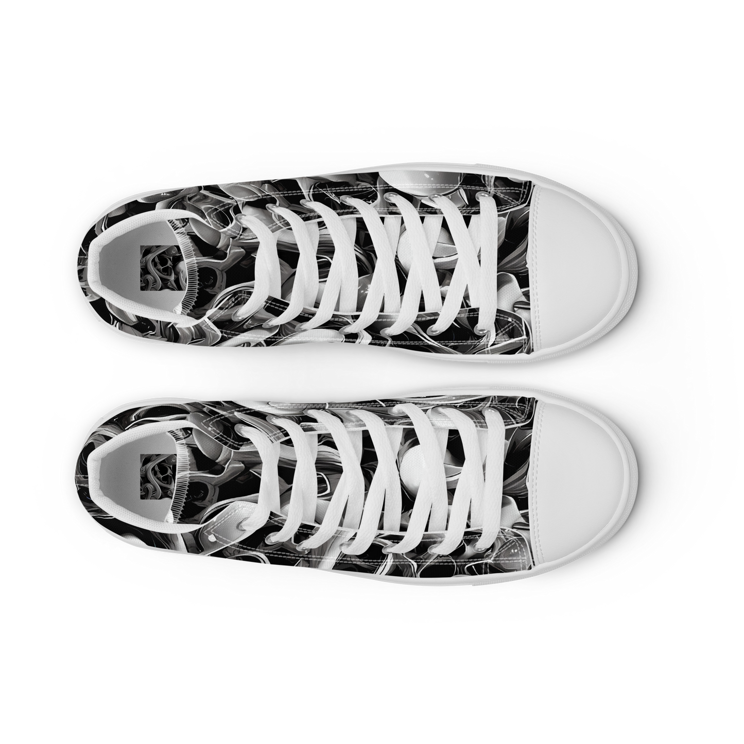 Men's High Top Canvas Shoes - Fluid Monochrome