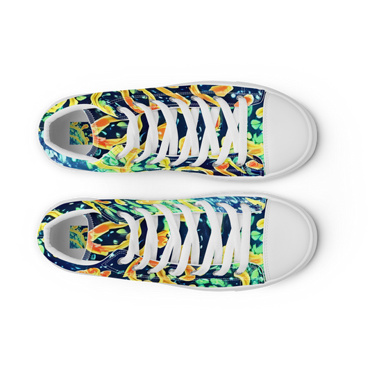 Women's High Top Canvas Shoes - Vortex Glow