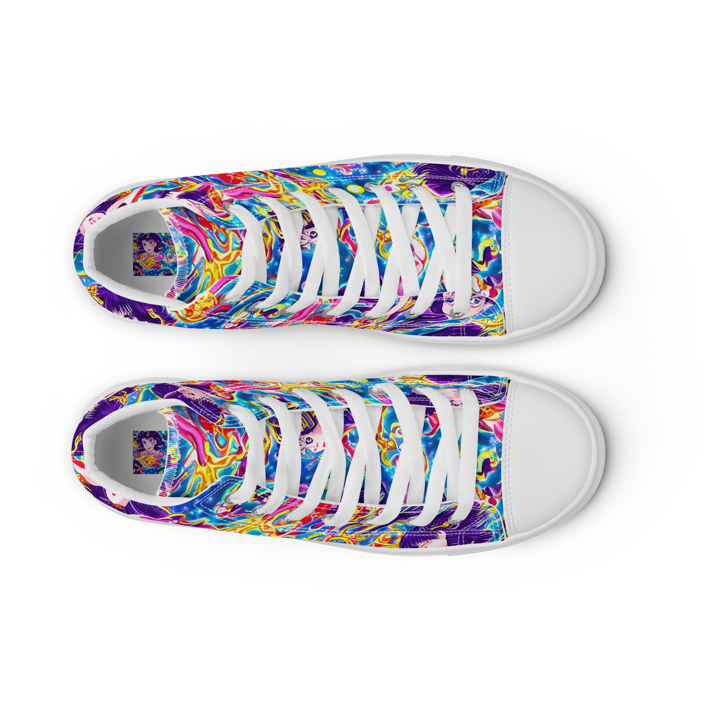 Women's High Top Canvas Shoes - Aquatic Whim