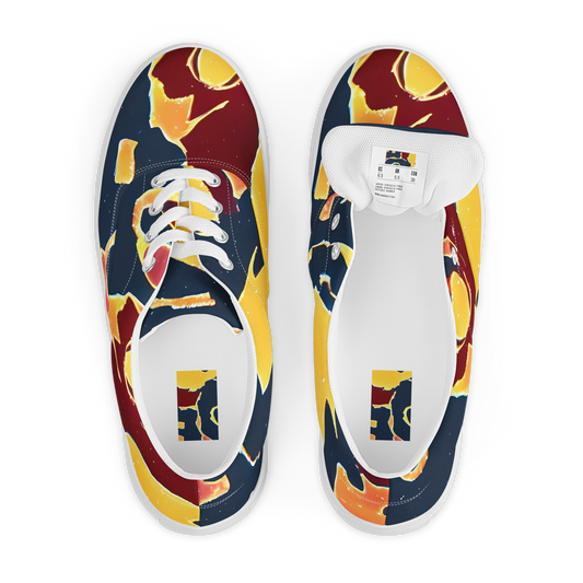 Men's Lace-Up Canvas Shoes - Sunset Silhouette