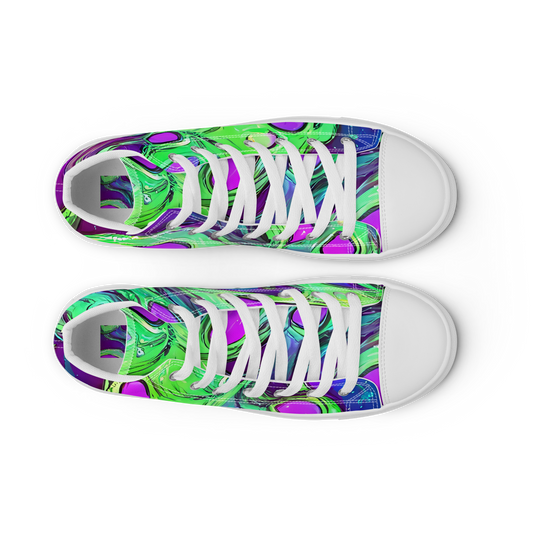 Women's High Top Canvas Shoes - Funky Mutation