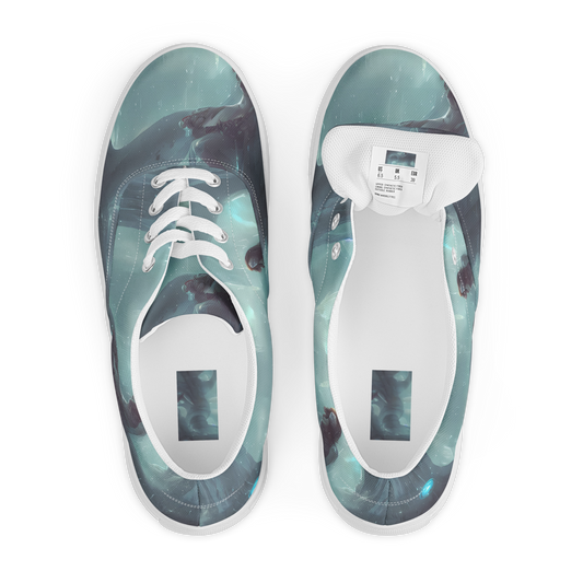 Women's Lace-Up Canvas Shoes - Liquid Serenity