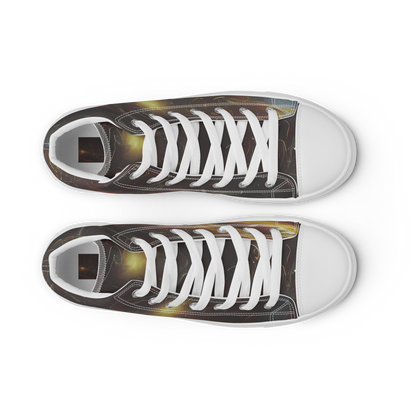 Men's High Top Canvas Shoes - Quantum Illusions