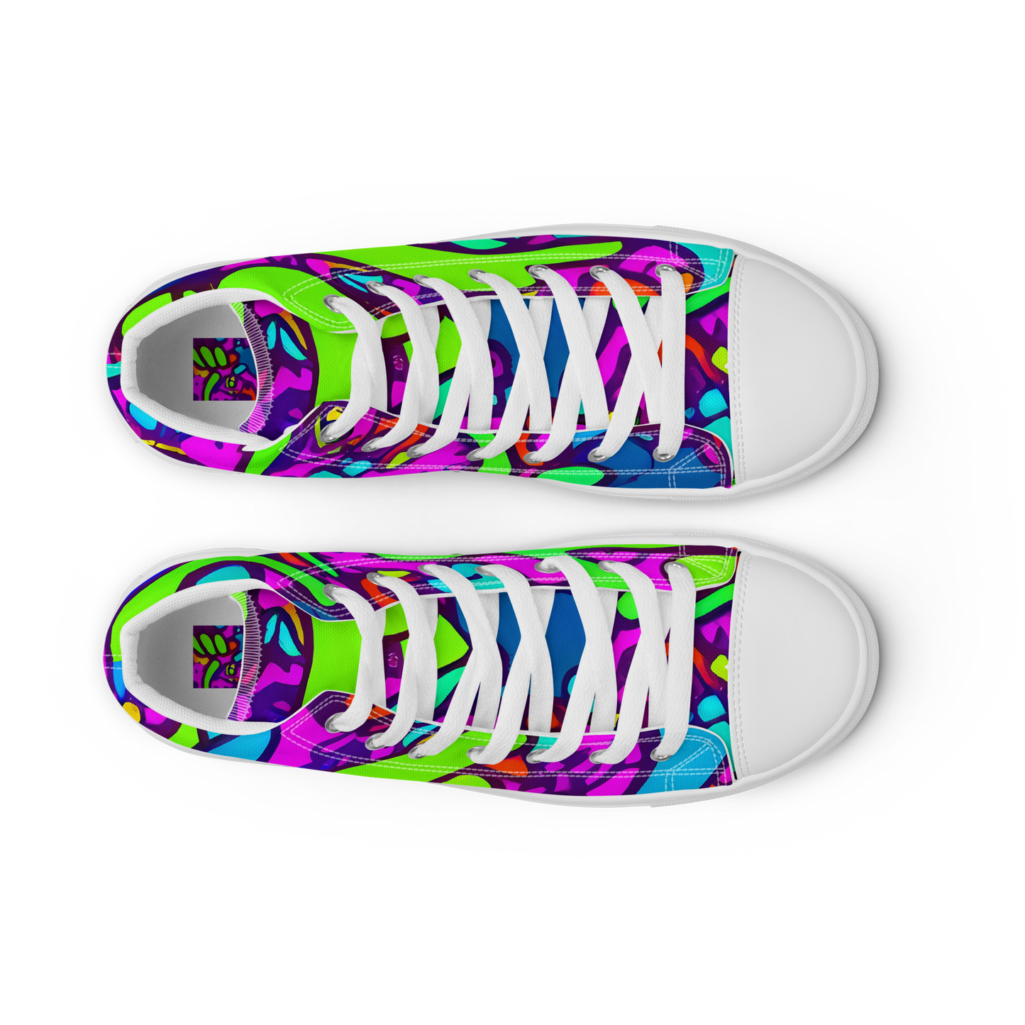 Men's High Top Canvas Shoes - Funky Vortex