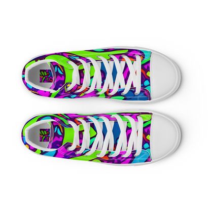 Men's High Top Canvas Shoes - Funky Vortex